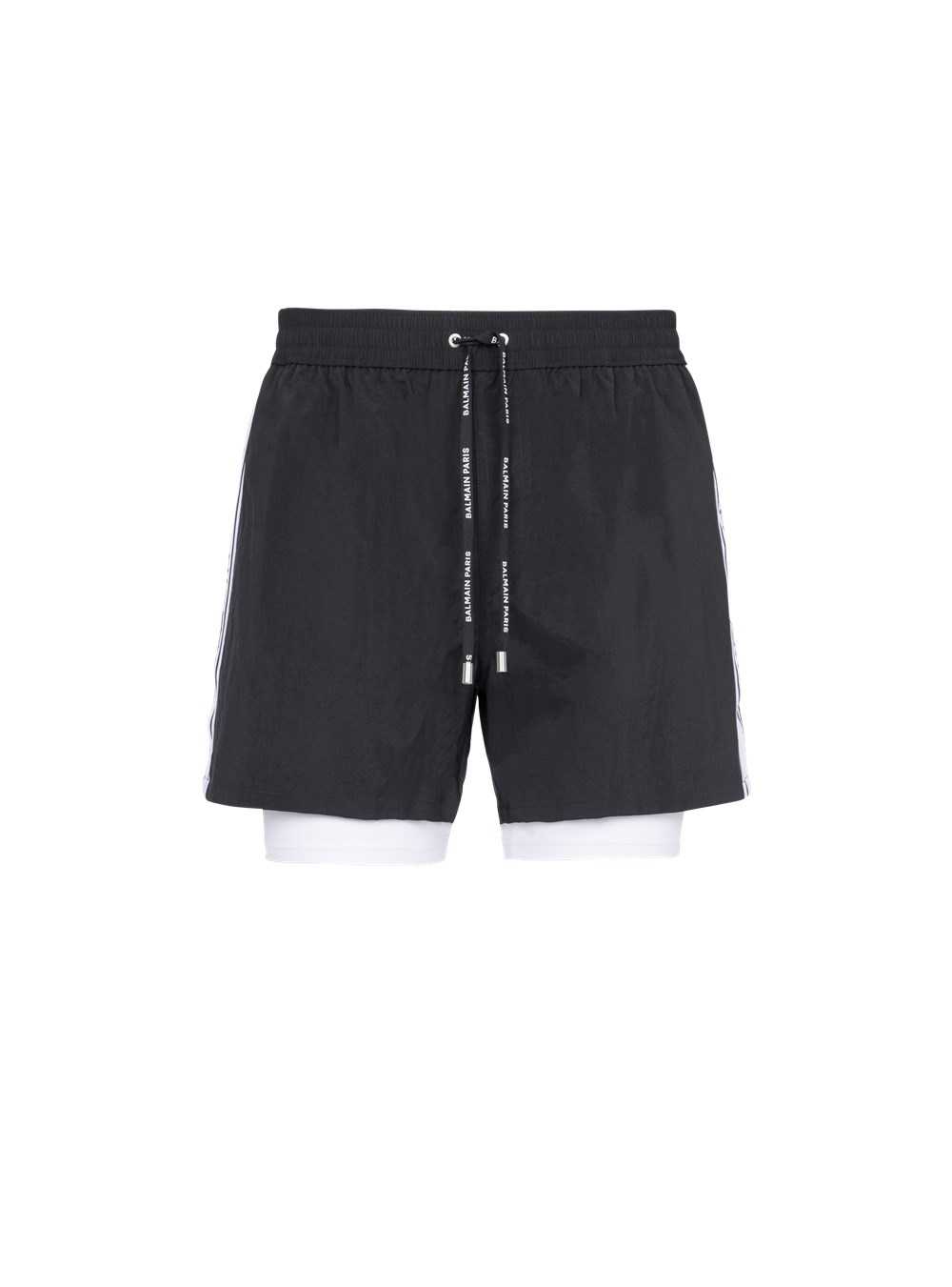 Balmain Balmain Logo Swim Shorts Black | WDFKJMO-02