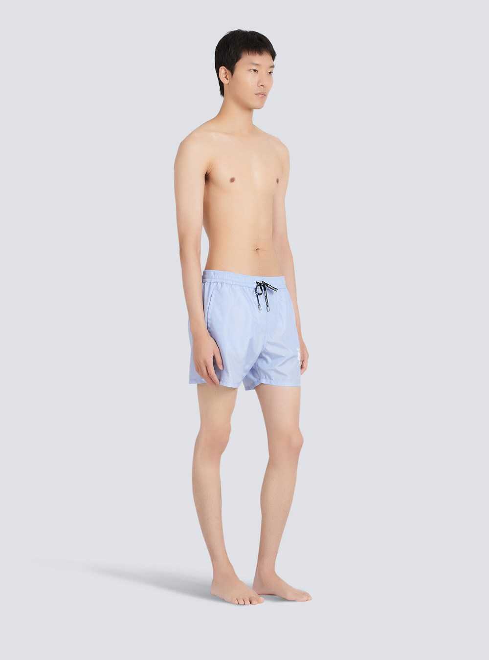 Balmain Balmain Logo Swim Shorts Blue | WQIAHSZ-19