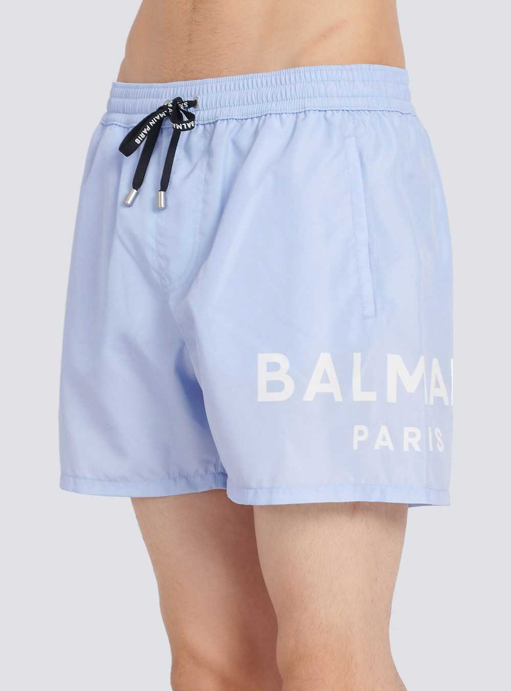 Balmain Balmain Logo Swim Shorts Blue | WQIAHSZ-19