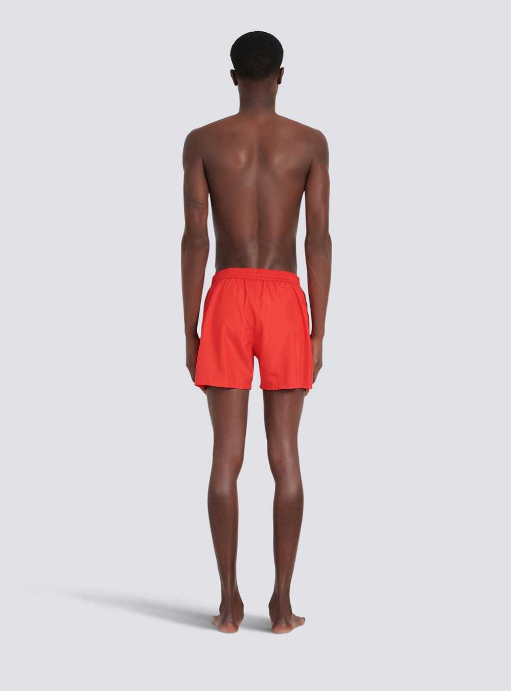 Balmain Balmain Logo Swim Shorts Red | BRLWSUF-26