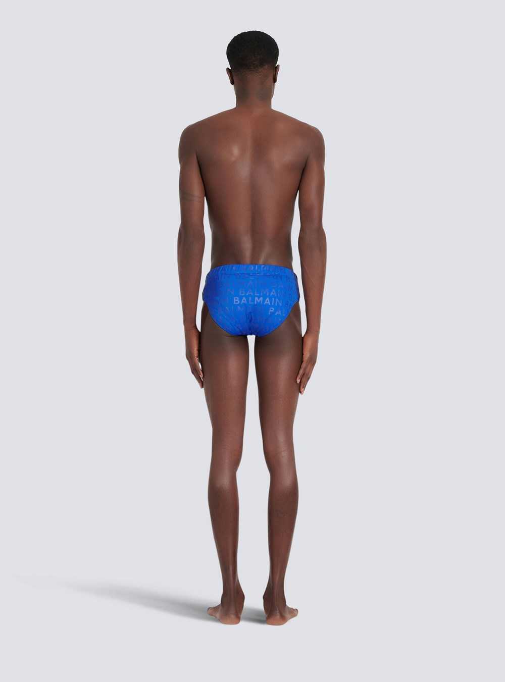 Balmain Balmain Logo Swimming Trunks Blue | OBKFCRQ-18