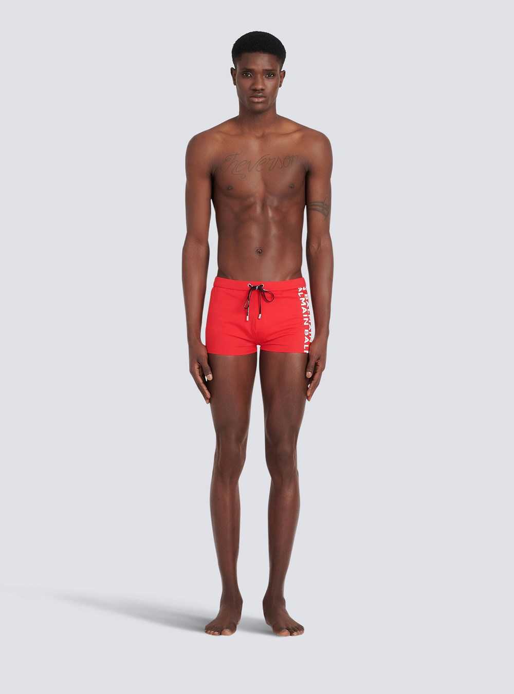 Balmain Balmain Logo Swimming Trunks Red | ZBEPAWQ-80