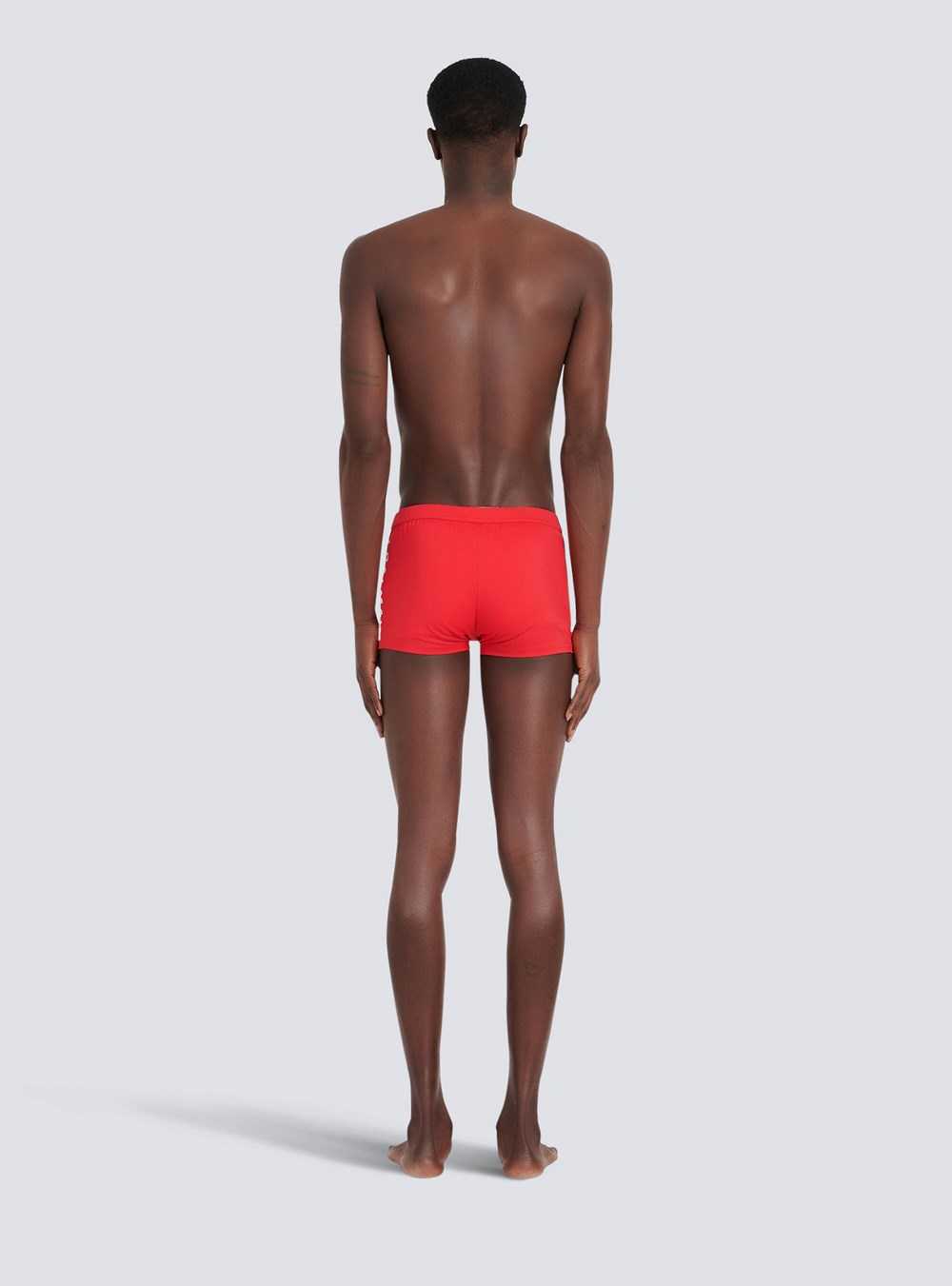 Balmain Balmain Logo Swimming Trunks Red | ZBEPAWQ-80