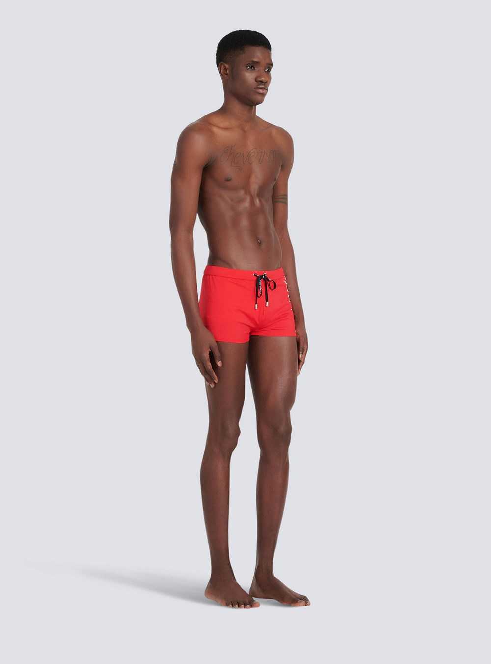 Balmain Balmain Logo Swimming Trunks Red | ZBEPAWQ-80