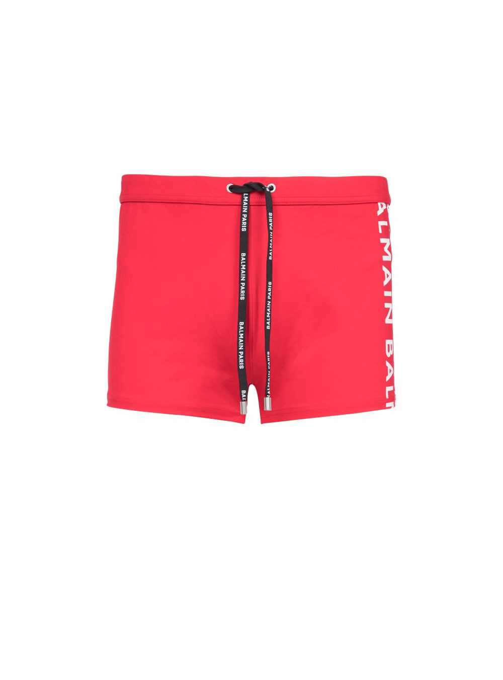 Balmain Balmain Logo Swimming Trunks Red | ZBEPAWQ-80