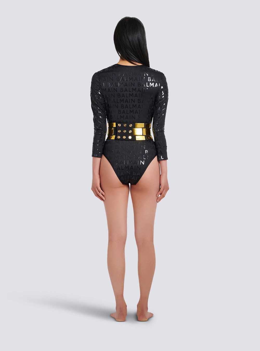 Balmain Balmain Logo Swimsuit Black | DKRNICA-26