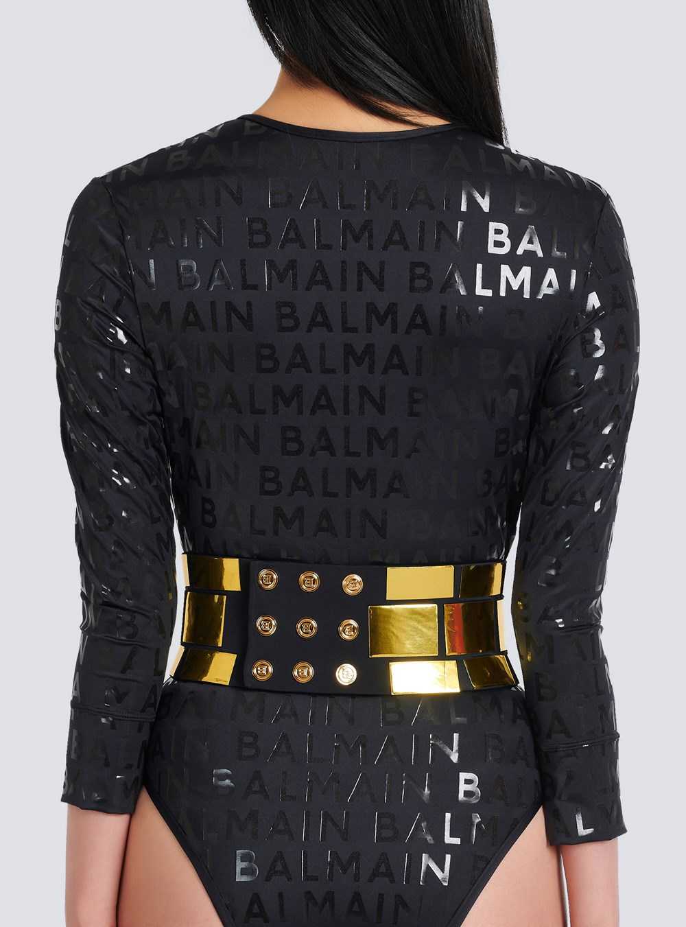 Balmain Balmain Logo Swimsuit Black | DKRNICA-26