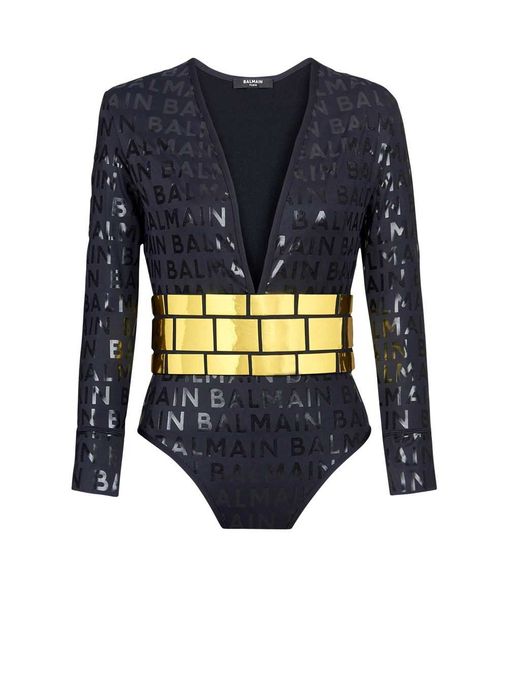 Balmain Balmain Logo Swimsuit Black | DKRNICA-26