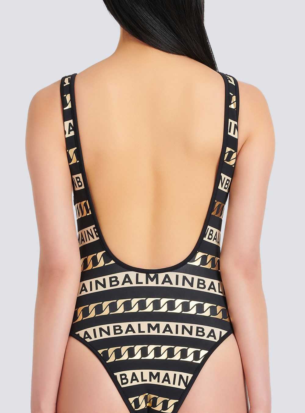 Balmain Balmain Logo Swimsuit Black | LKOZWAC-03