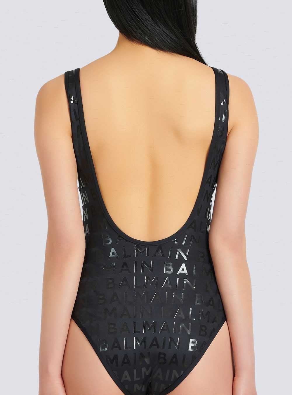 Balmain Balmain Logo Swimsuit Black | NQPESBT-01