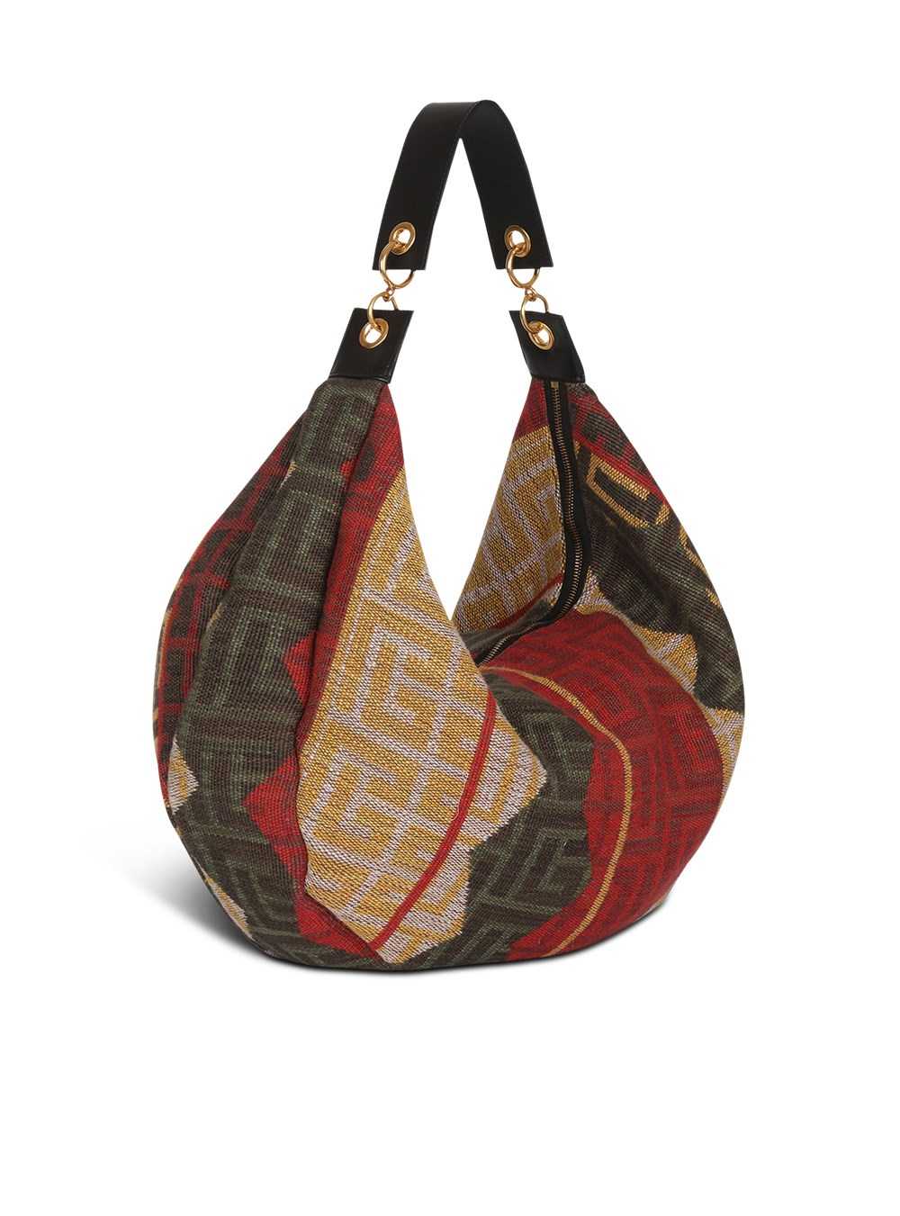 Balmain Balmain Monogram Needlepoint Maxi Hobo Bag Multicolor | QIETAMF-35