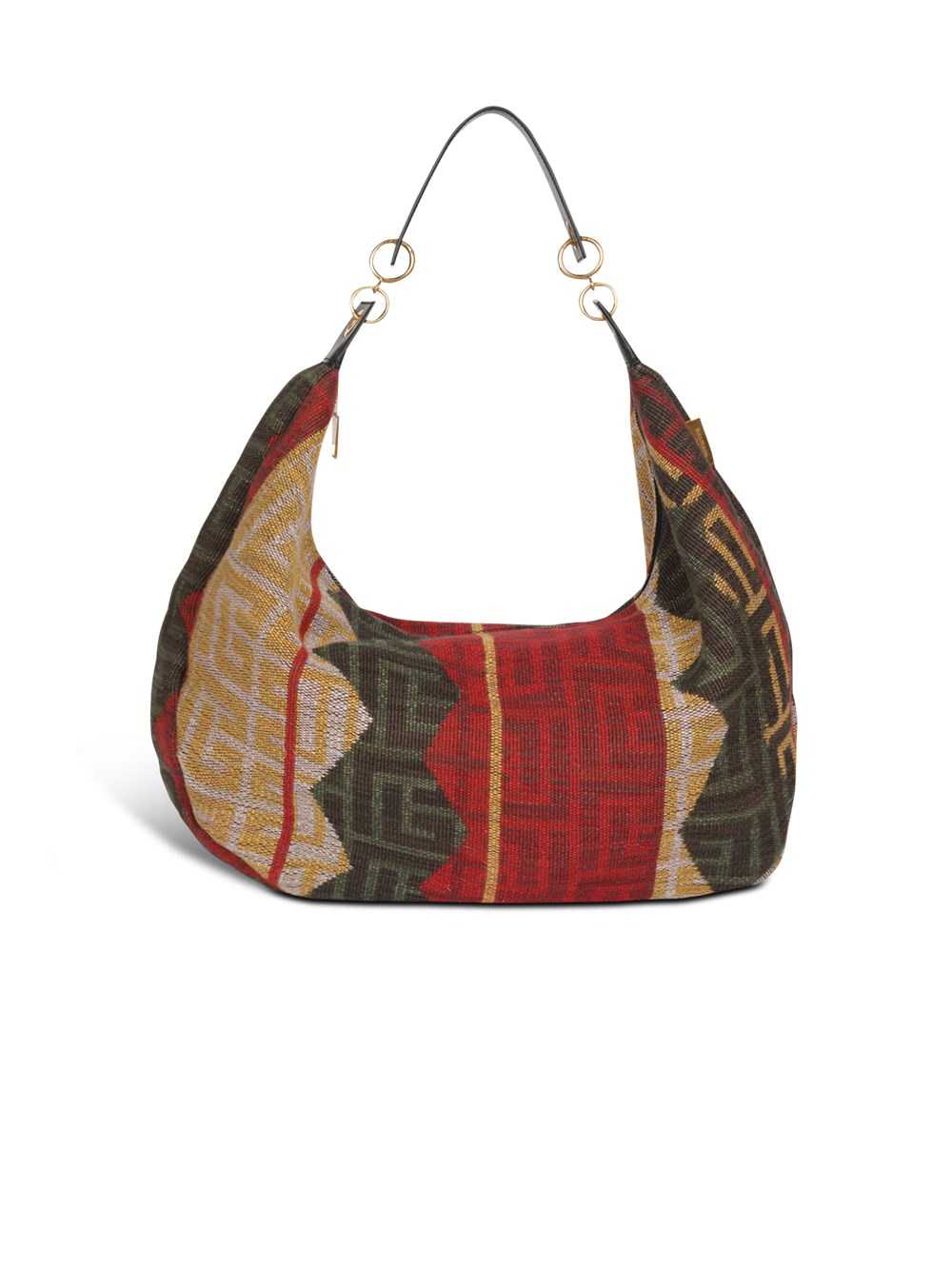 Balmain Balmain Monogram Needlepoint Maxi Hobo Bag Multicolor | QIETAMF-35