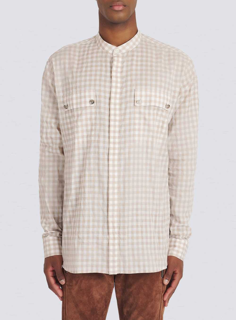 Balmain Balmain X Netflix -cotton Shirt Beige | PXZHISV-12