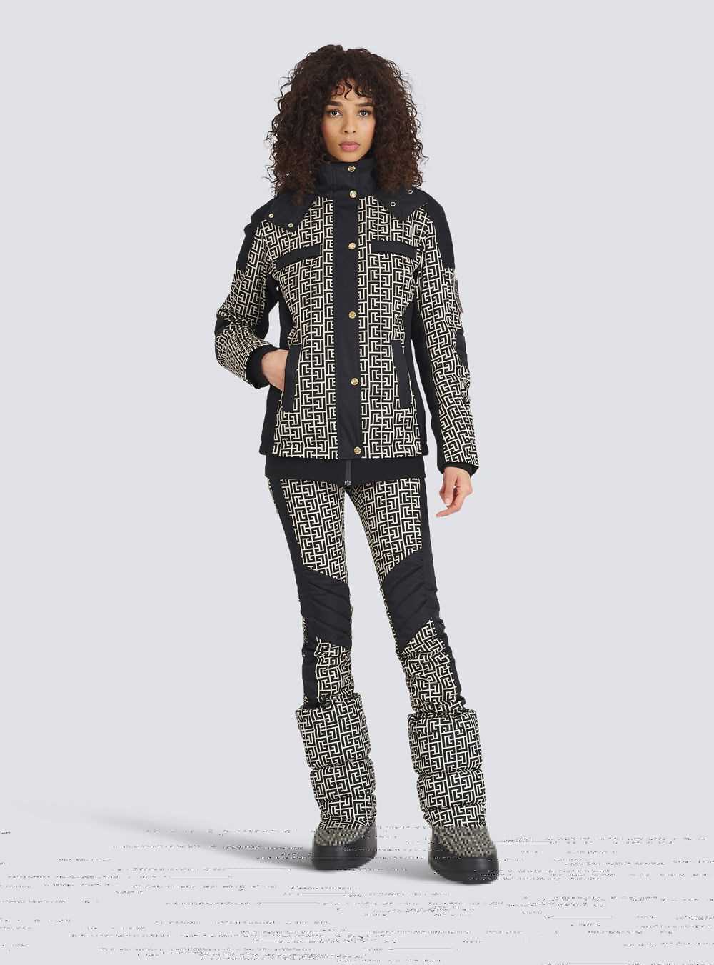 Balmain Balmain X Rossignol - Balmain-monogrammed High-waisted Ski Pants Black | EXZAMQL-19