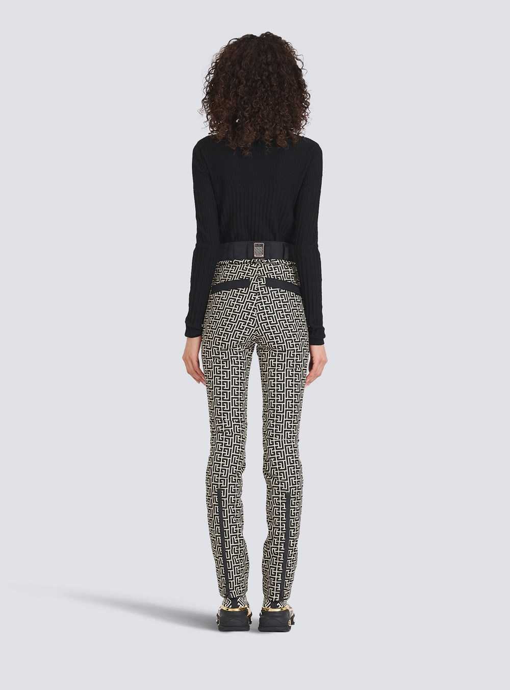 Balmain Balmain X Rossignol - Balmain-monogrammed High-waisted Ski Pants Black | EXZAMQL-19