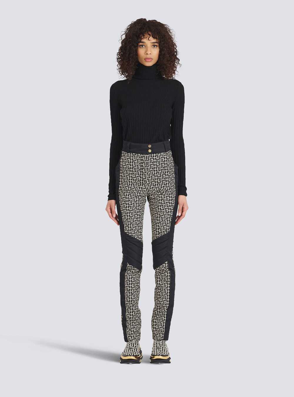 Balmain Balmain X Rossignol - Balmain-monogrammed High-waisted Ski Pants Black | EXZAMQL-19