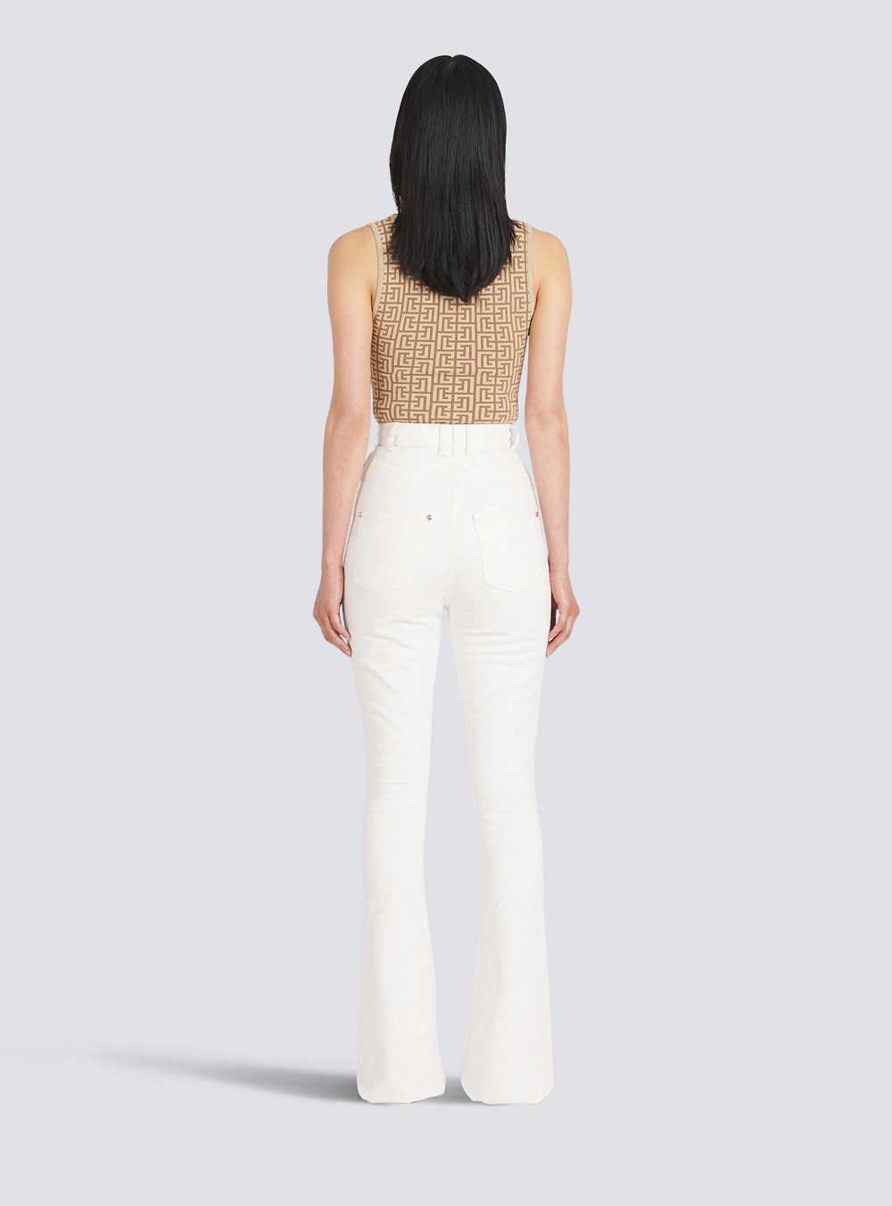 Balmain Bootcut Jeans White | TDNQIWB-90