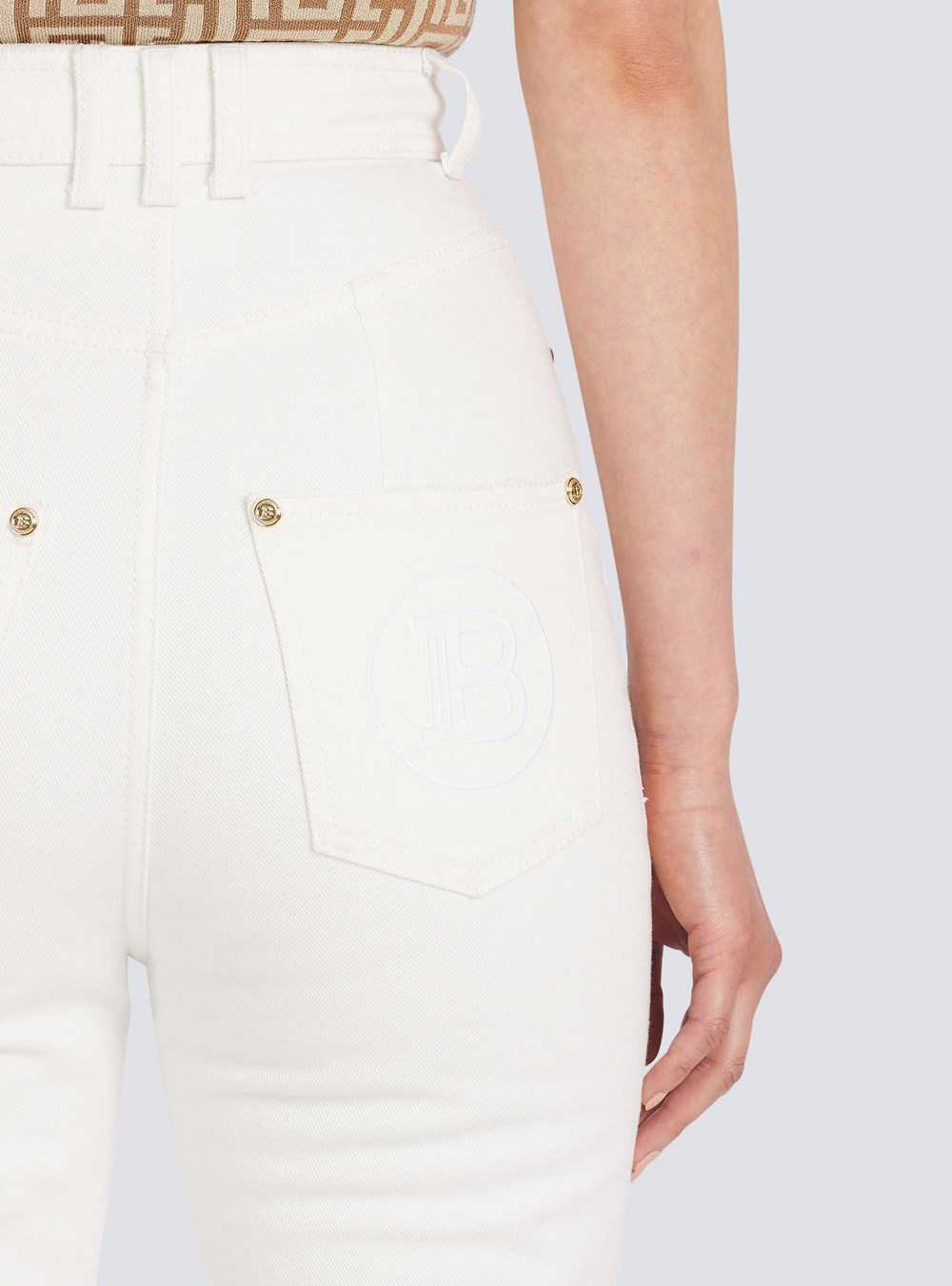 Balmain Bootcut Jeans White | TDNQIWB-90