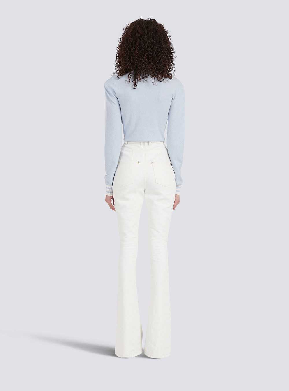 Balmain Bootcut Jeans White | XBFTWGD-42