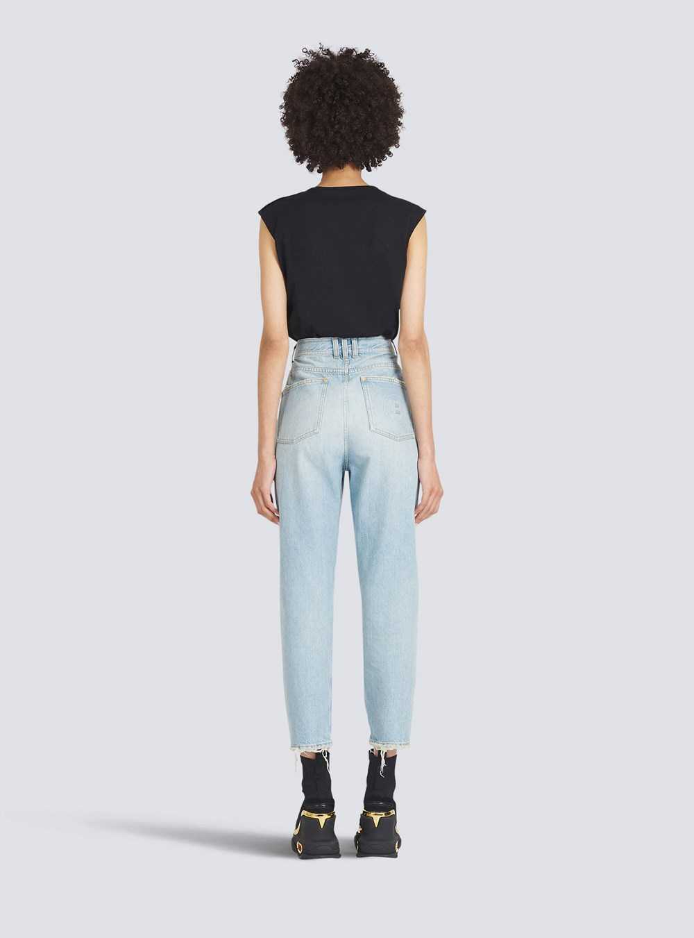 Balmain Boyfriend Cut Eco-designed Jeans Blue | ZSHOGRX-48