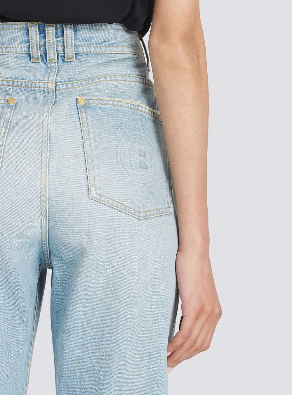 Balmain Boyfriend Cut Eco-designed Jeans Blue | ZSHOGRX-48