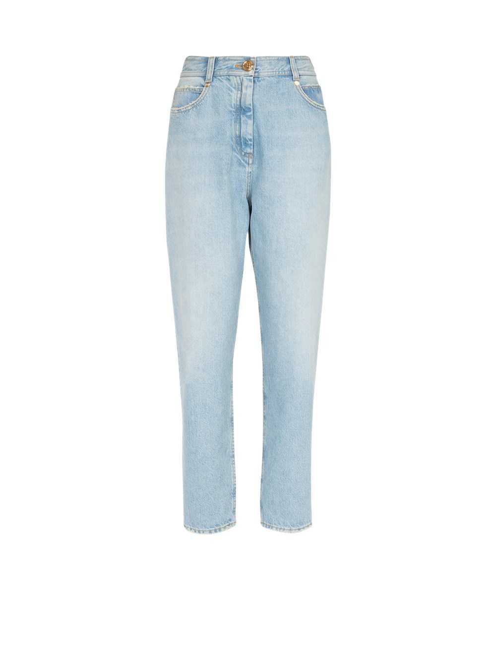 Balmain Boyfriend Cut Eco-designed Jeans Blue | ZSHOGRX-48