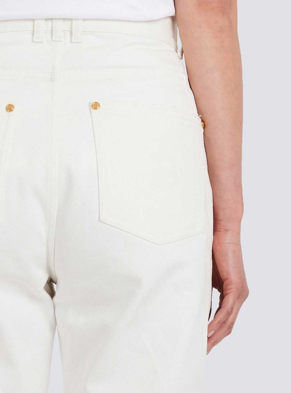 Balmain Boyfriend Cut Jeans White | JHRKVMS-73