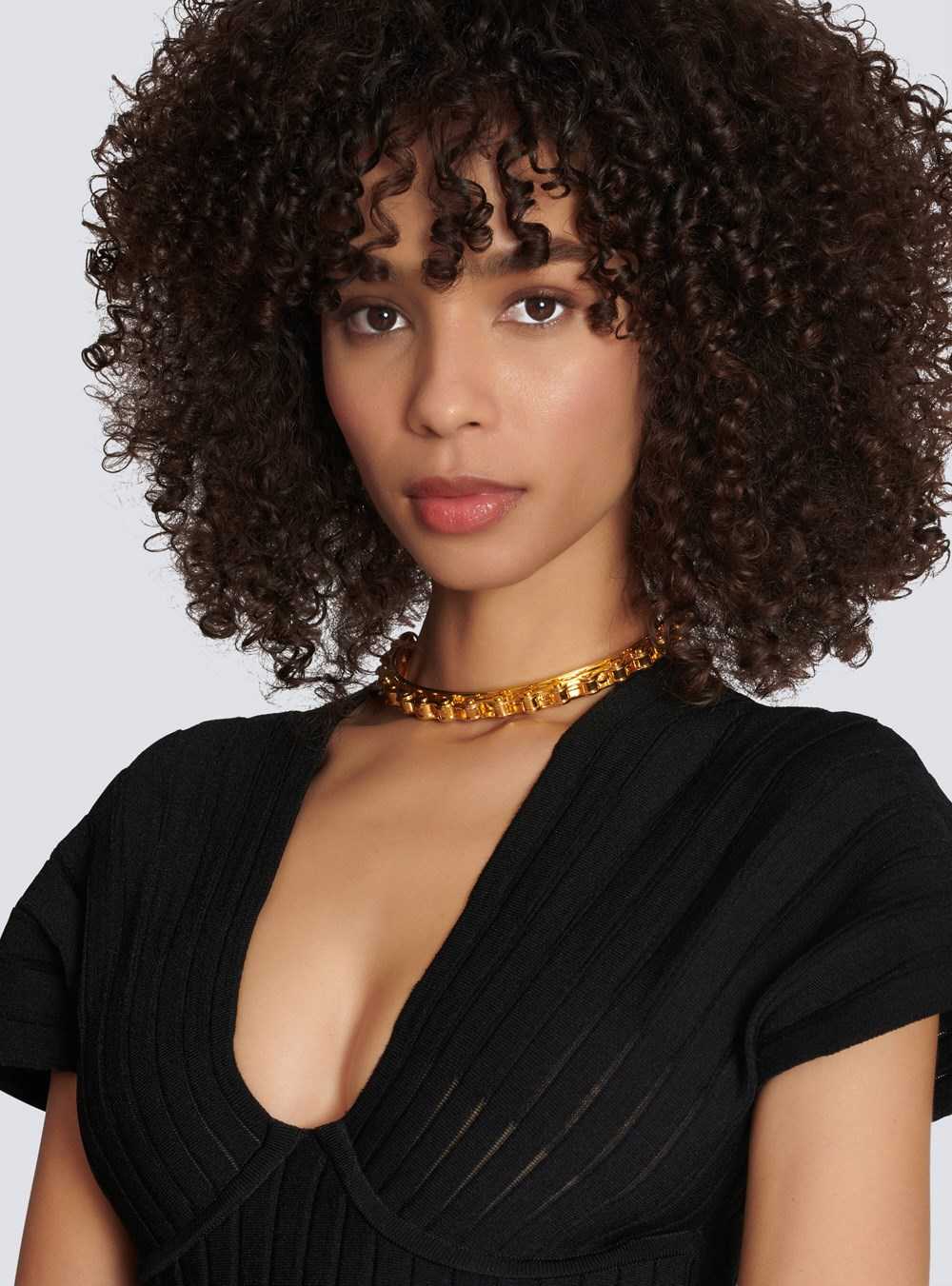 Balmain Brass Biker Chain Necklace Gold | ZDEXBYW-39