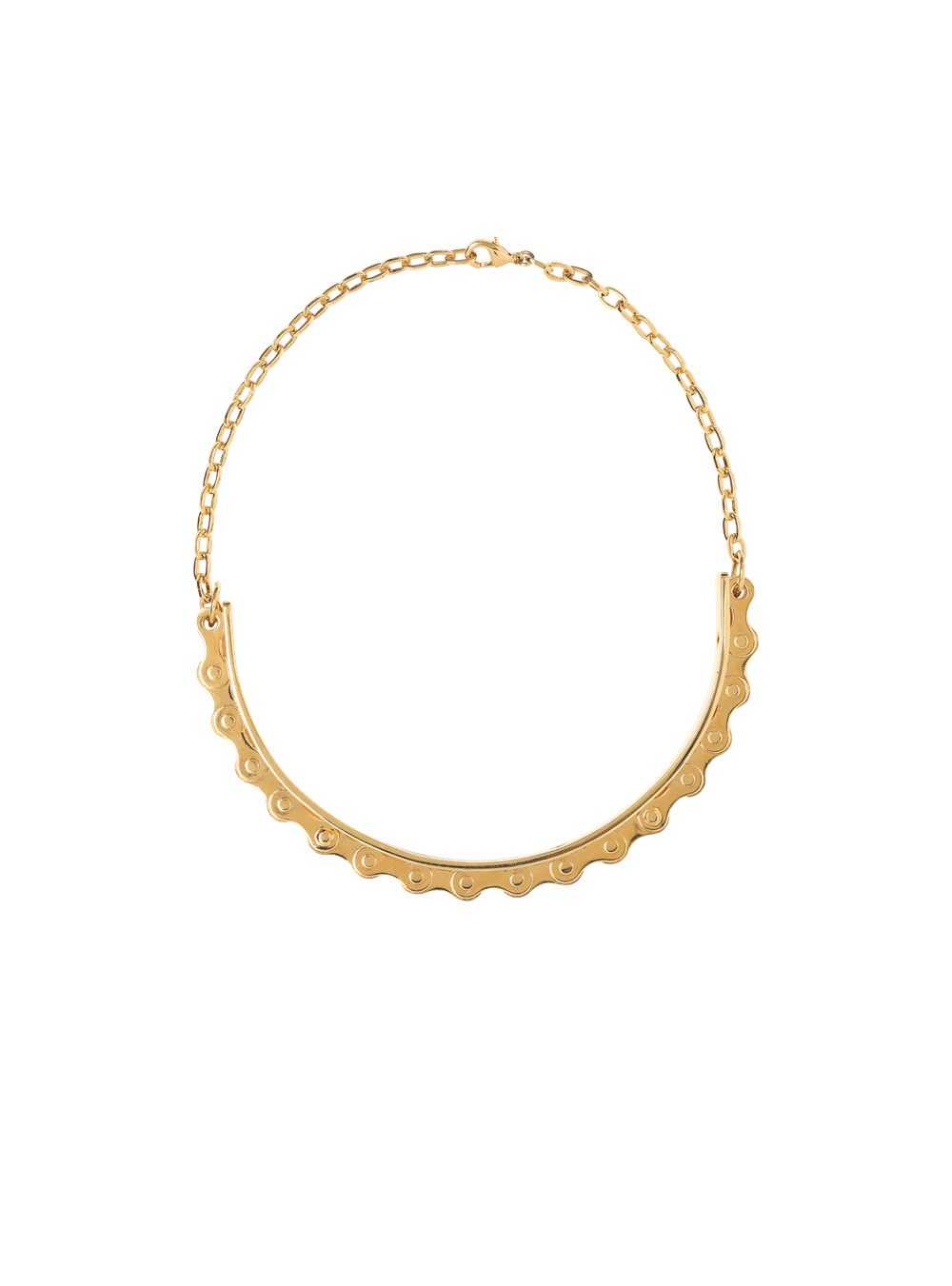 Balmain Brass Biker Chain Necklace Gold | ZDEXBYW-39