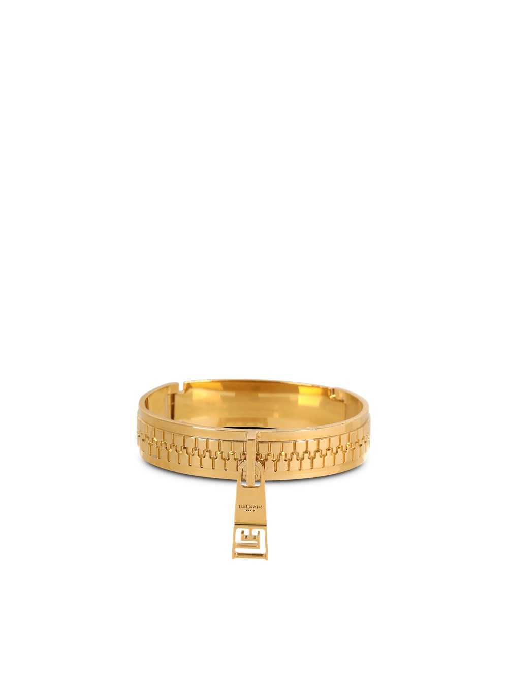 Balmain Brass Zip Bracelet Gold | XAMFQKO-79