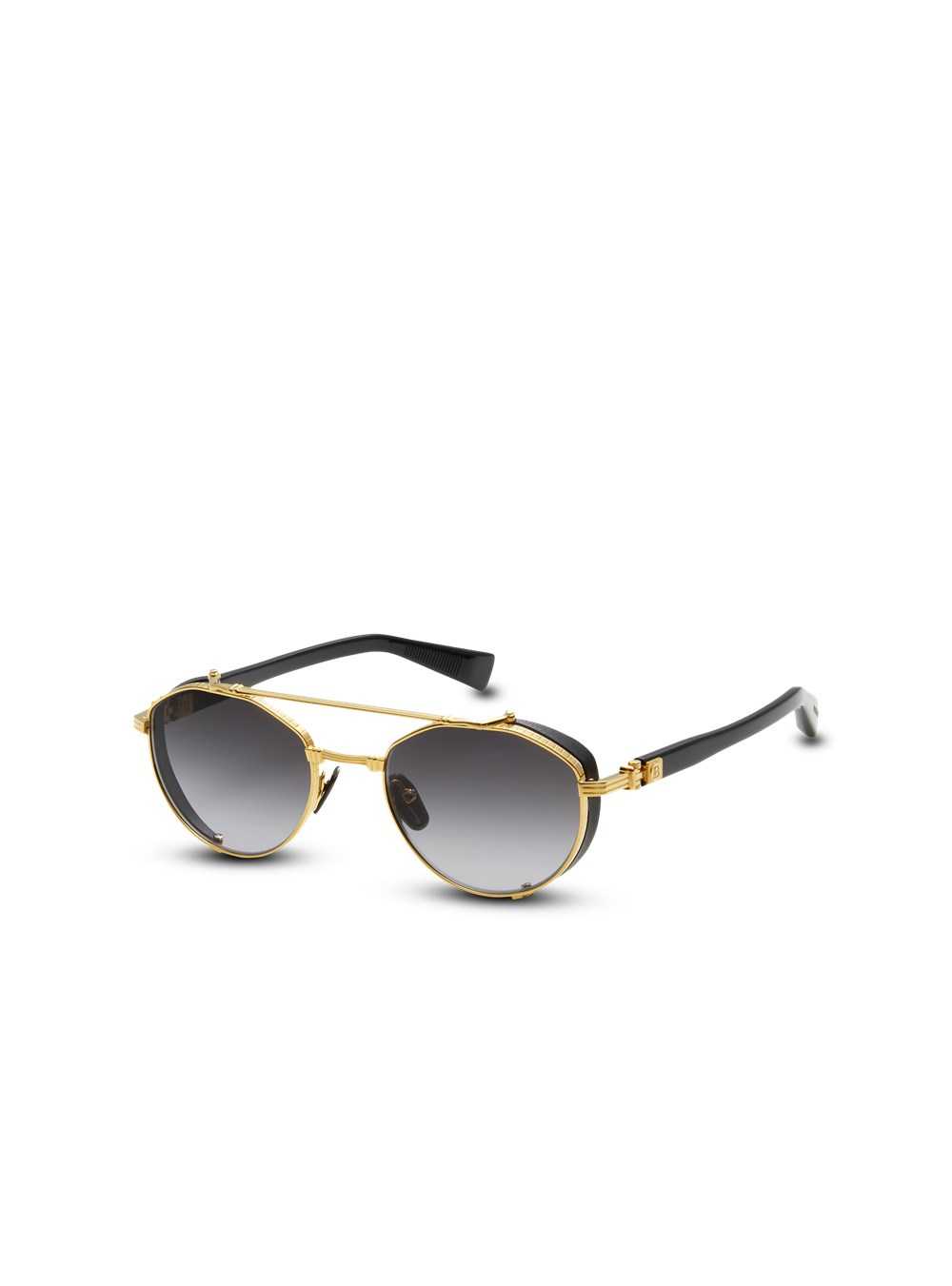 Balmain Brigade Iv Sunglasses Gold | ZXSBQIU-46