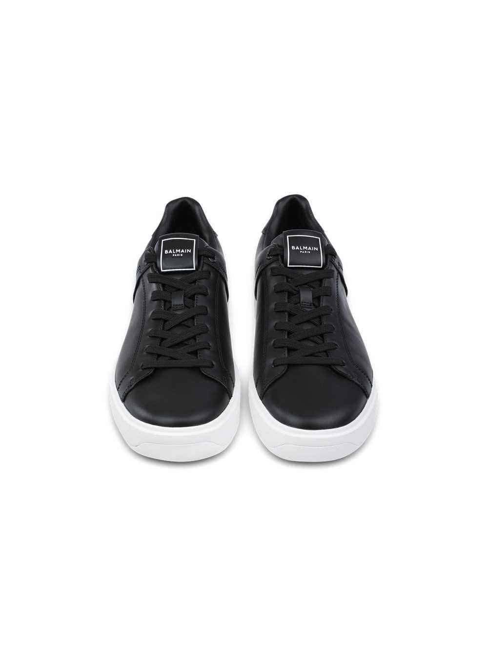 Balmain Calfskin B-court Sneakers Black | TGDFNZC-65