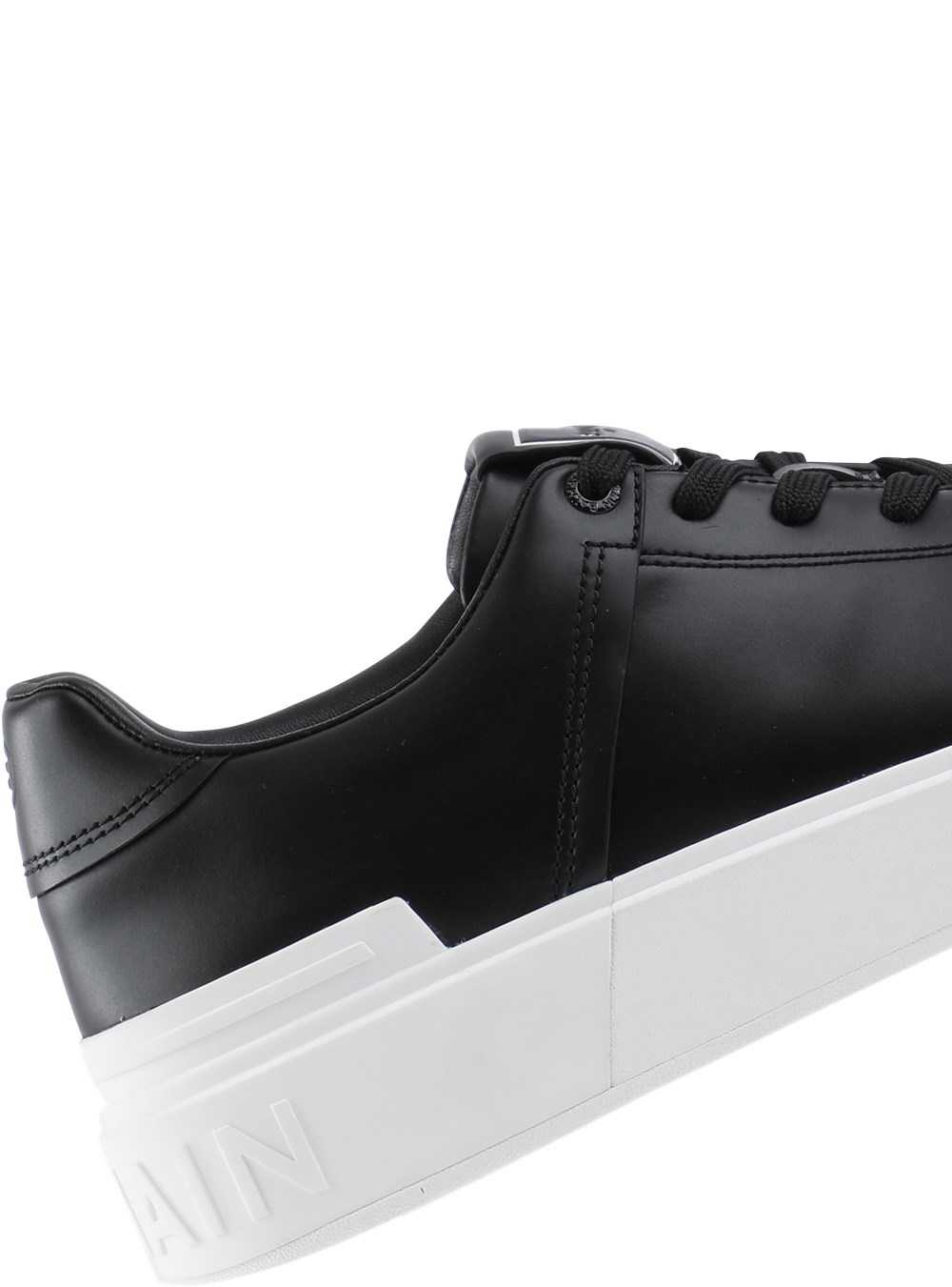 Balmain Calfskin B-court Sneakers Black | TGDFNZC-65