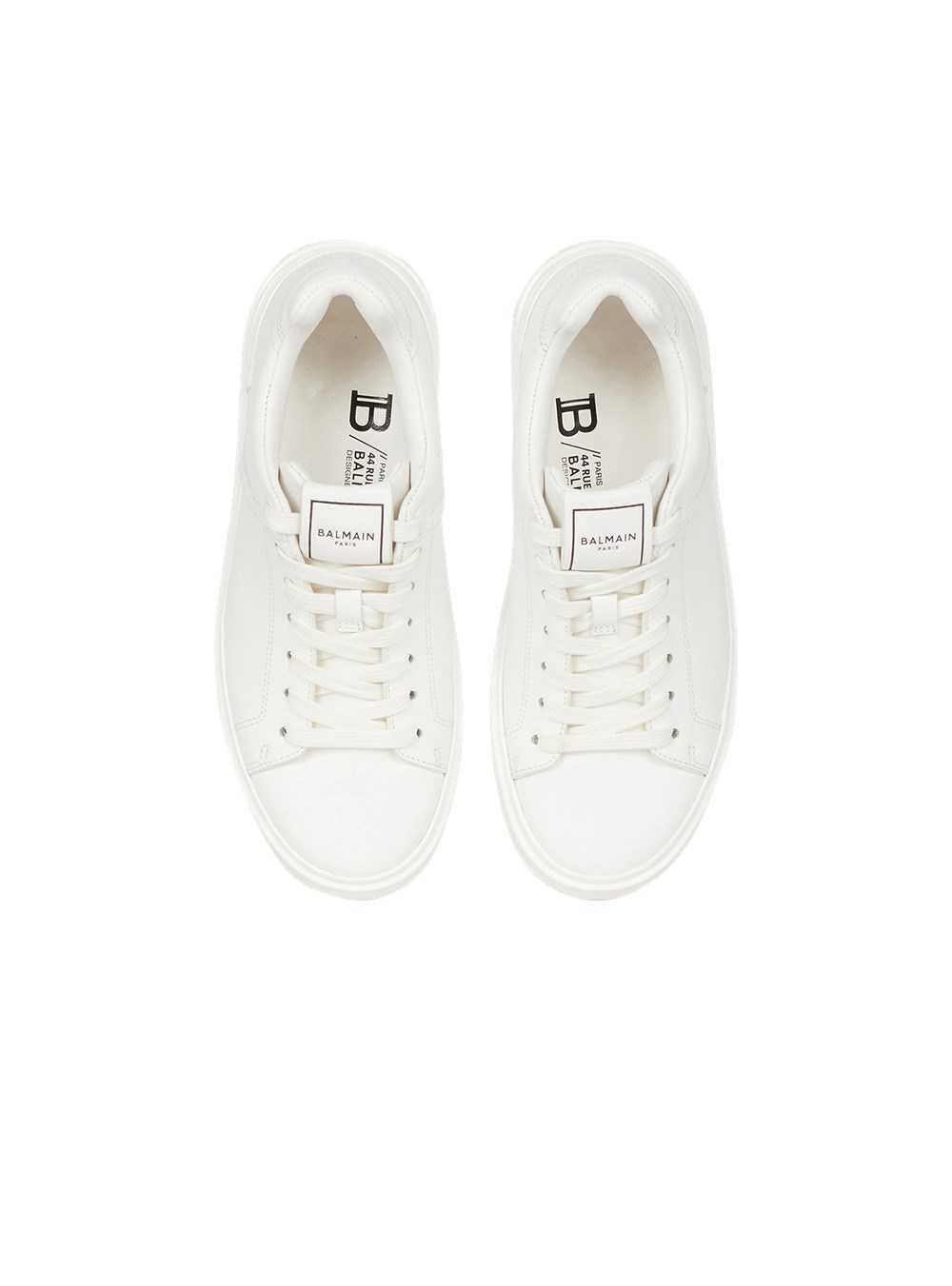 Balmain Calfskin B-court Sneakers White | YNAGHFS-95