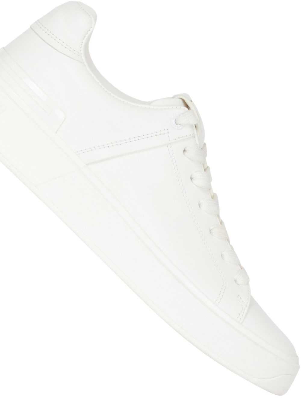 Balmain Calfskin B-court Sneakers White | YNAGHFS-95