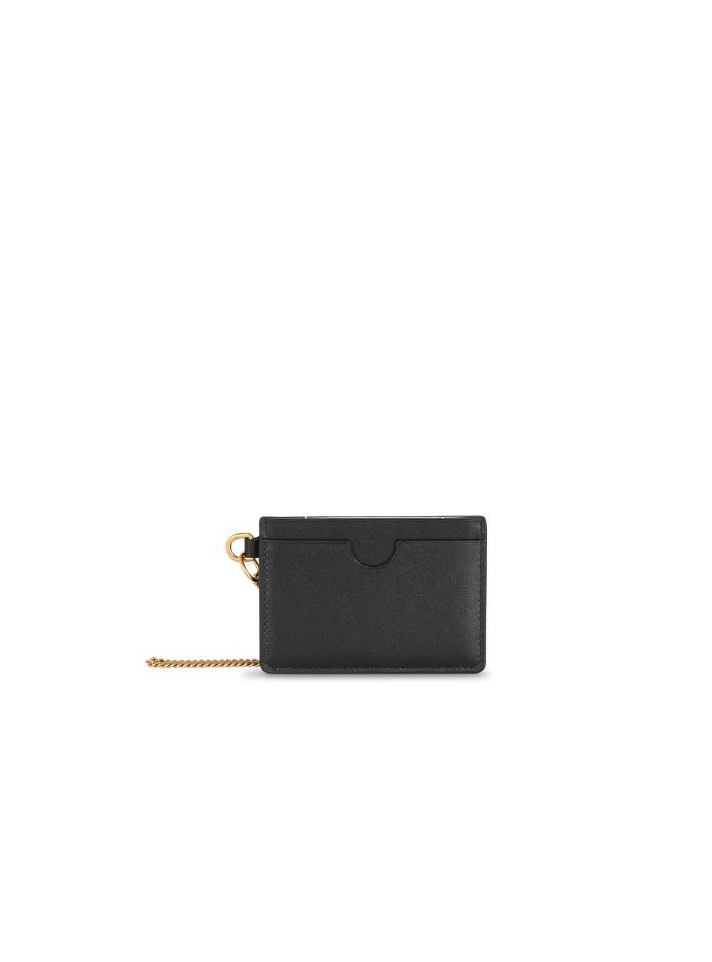 Balmain Calfskin Coin Card Holder Black | NAJMYGS-10