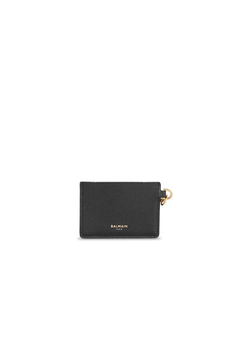 Balmain Calfskin Coin Card Holder Black | NAJMYGS-10