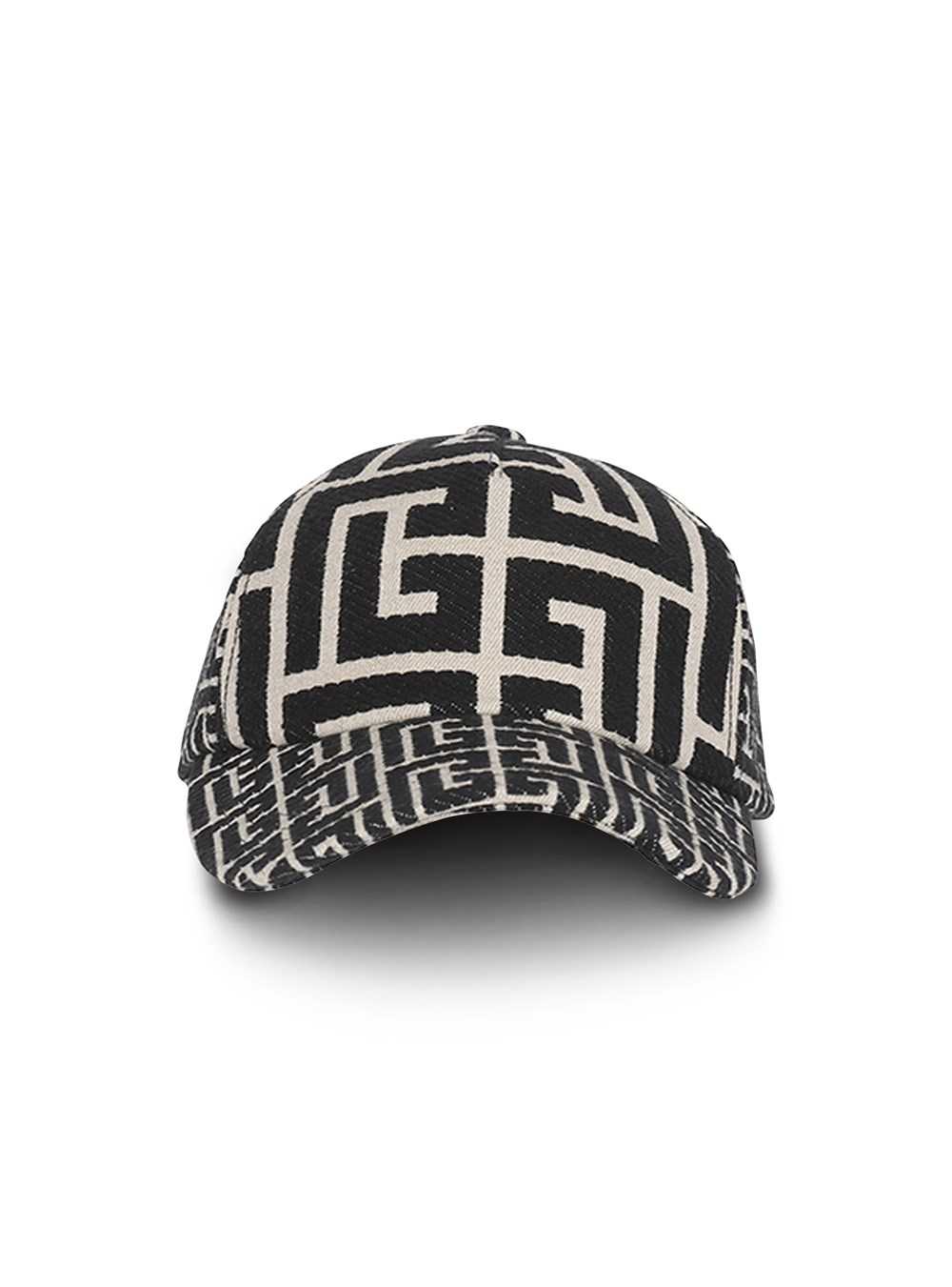 Balmain Cap With Balmain Monogram Pattern Black | YFODRJG-30