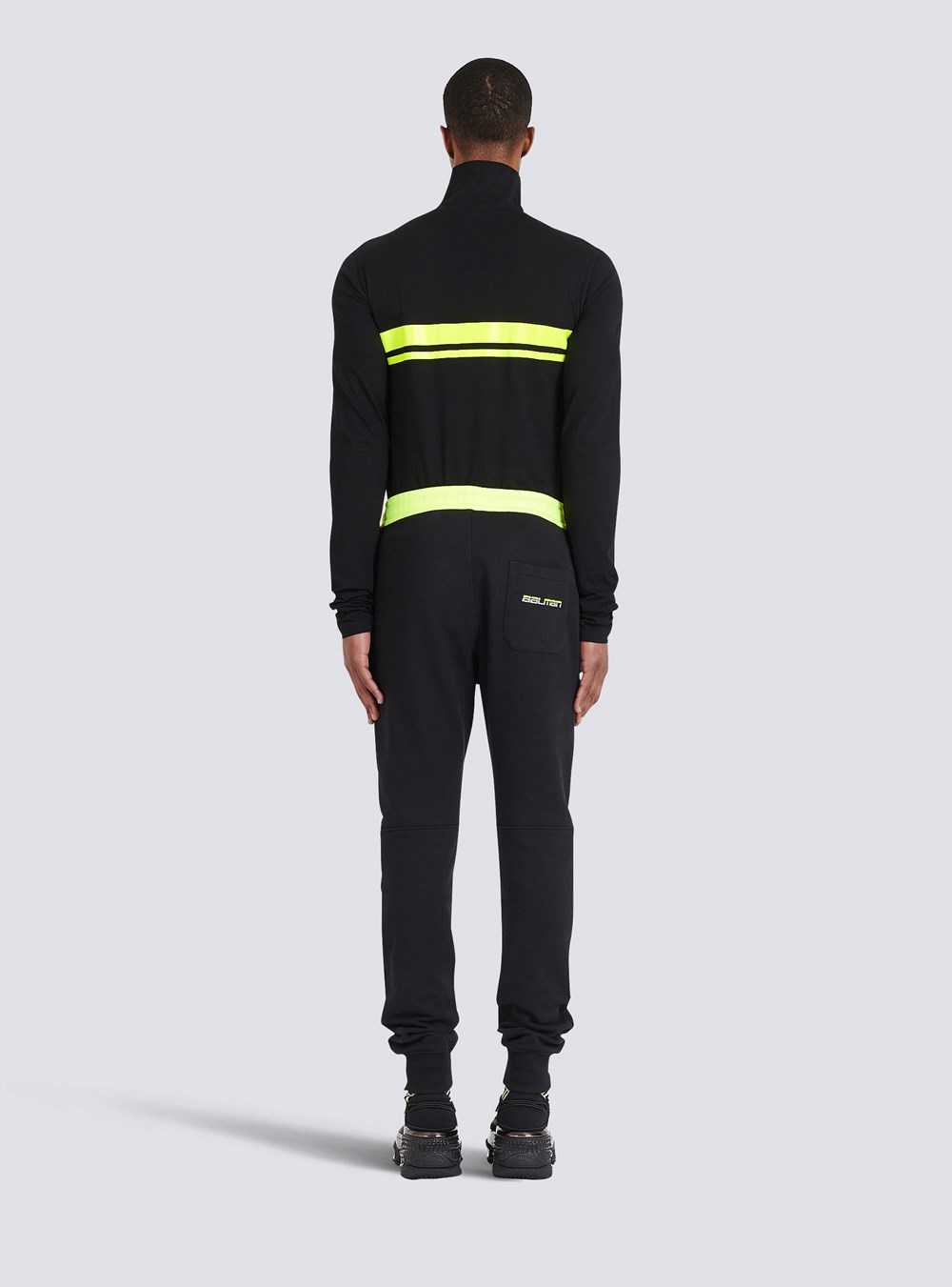 Balmain Capsule After Ski - Cotton Sweatpants With Balmain Paris Logo Print Black | LKVDGOT-78