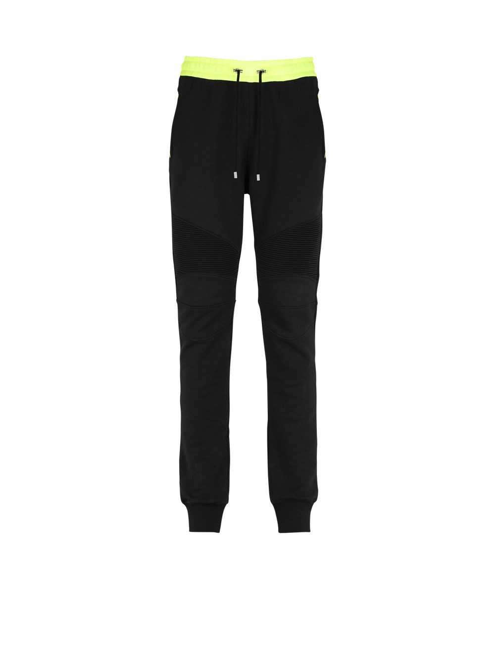 Balmain Capsule After Ski - Cotton Sweatpants With Balmain Paris Logo Print Black | LKVDGOT-78