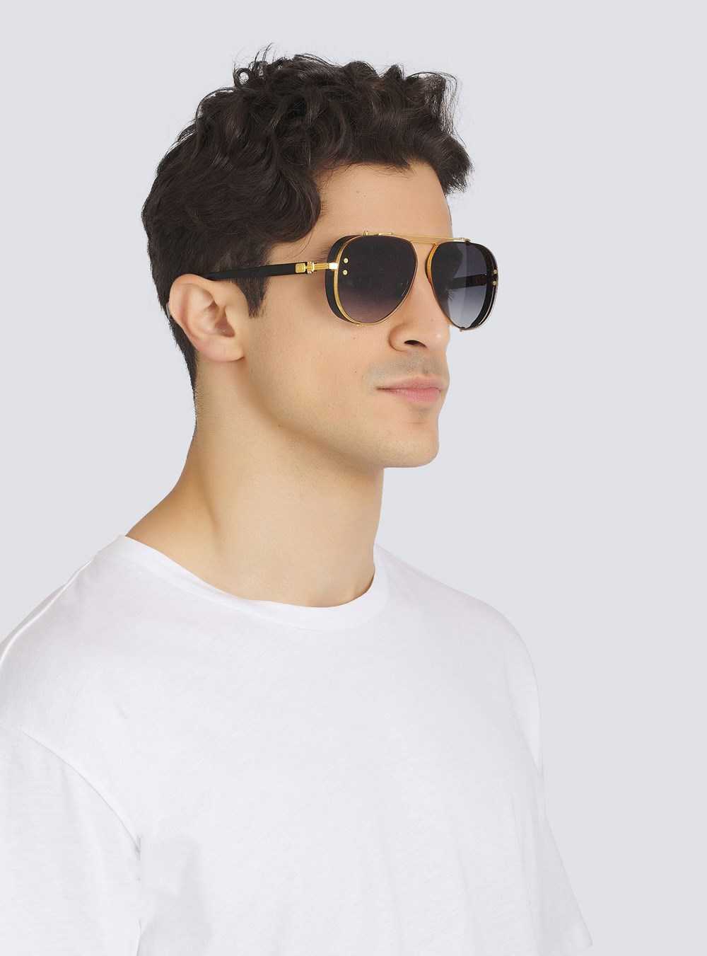 Balmain Captaine Sunglasses Gold | RLIKMYS-96