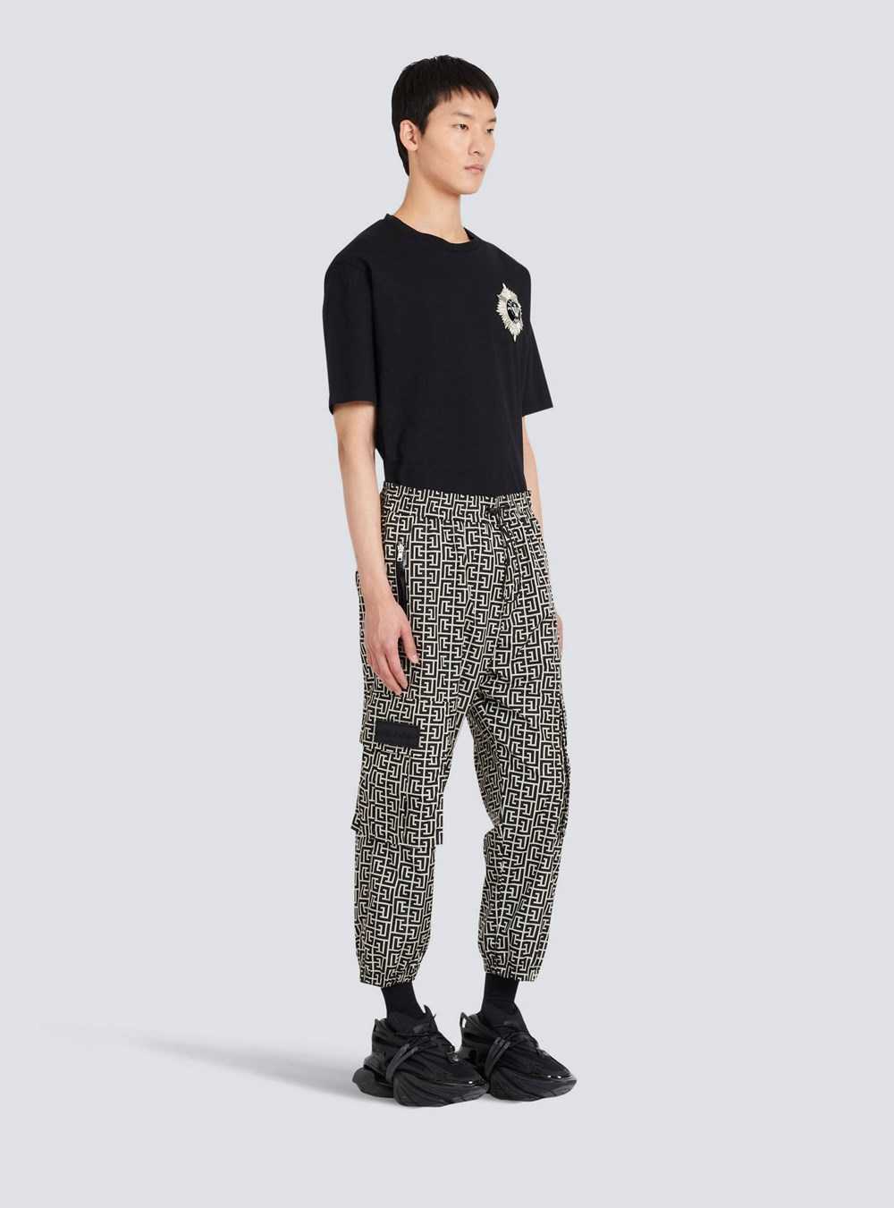 Balmain Cargo Pants With Balmain Monogram Black | DJOYAPS-48