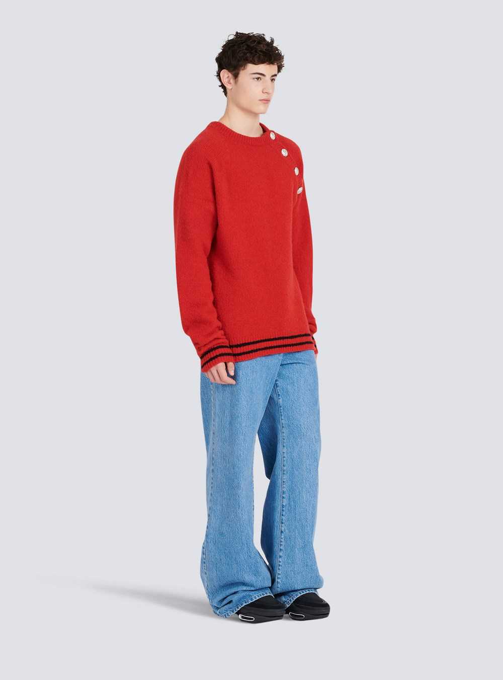 Balmain Cashmere Sweater Red | QJUTEBL-53