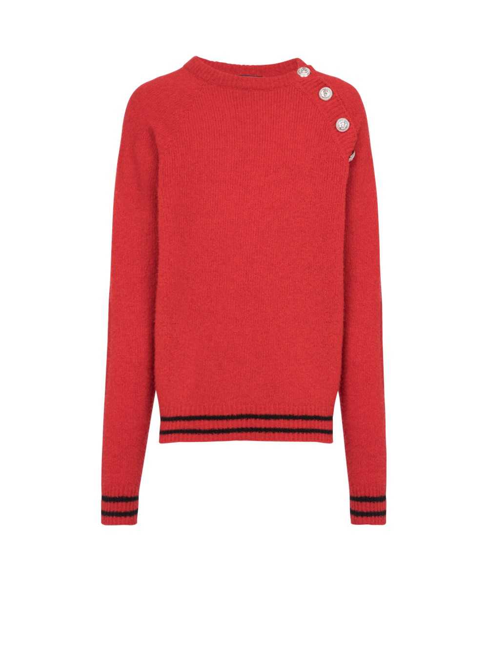 Balmain Cashmere Sweater Red | QJUTEBL-53