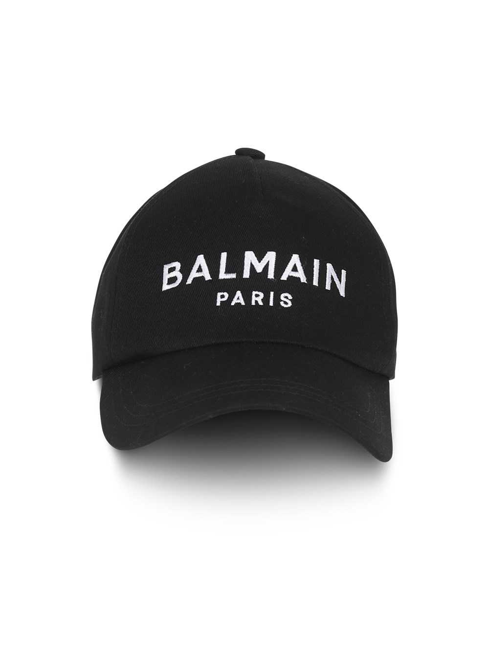 Balmain Cotton Cap With Balmain Logo Black | RAVFDOL-08