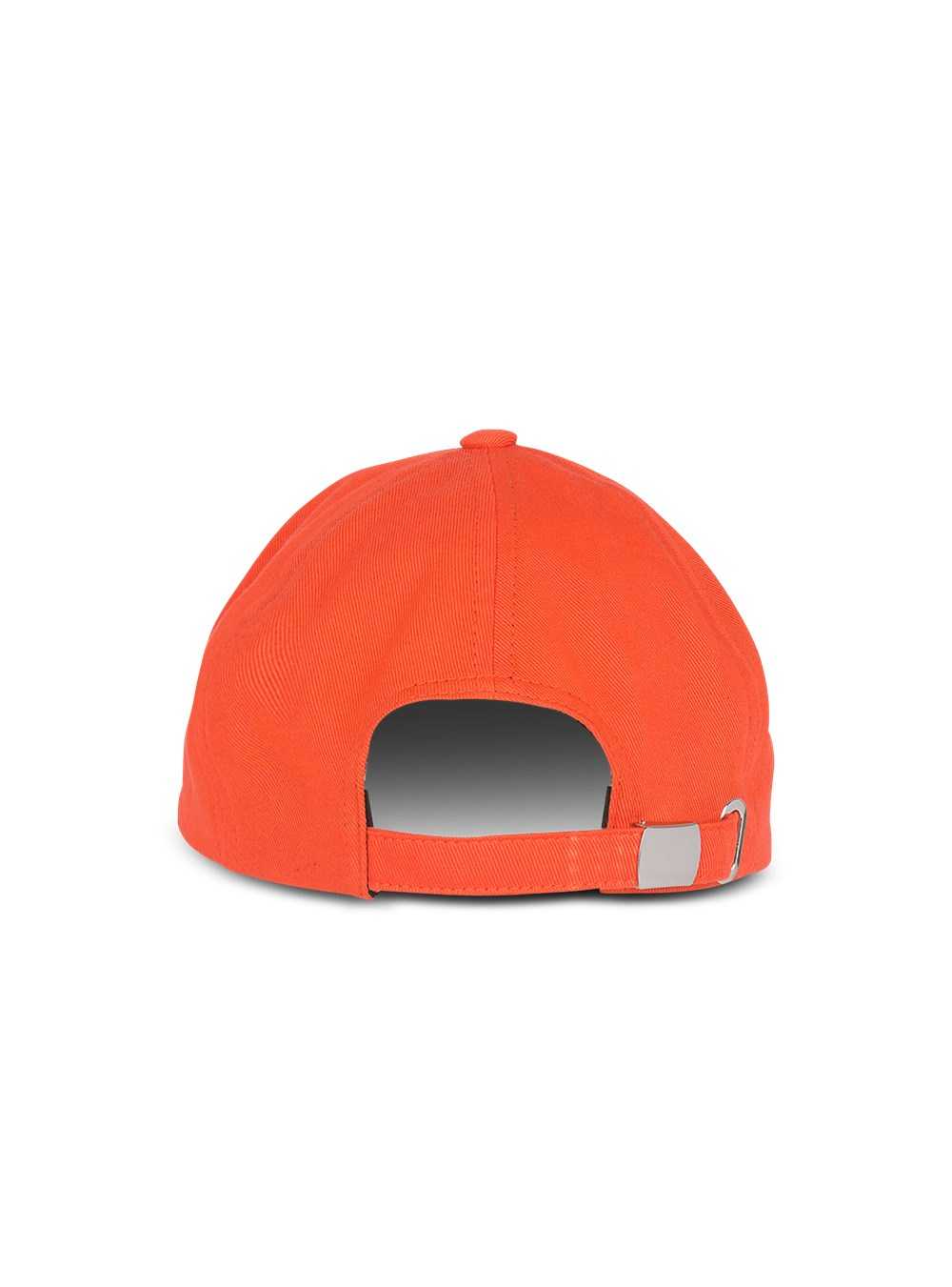 Balmain Cotton Cap With Balmain Logo Orange | GOBLHYP-59