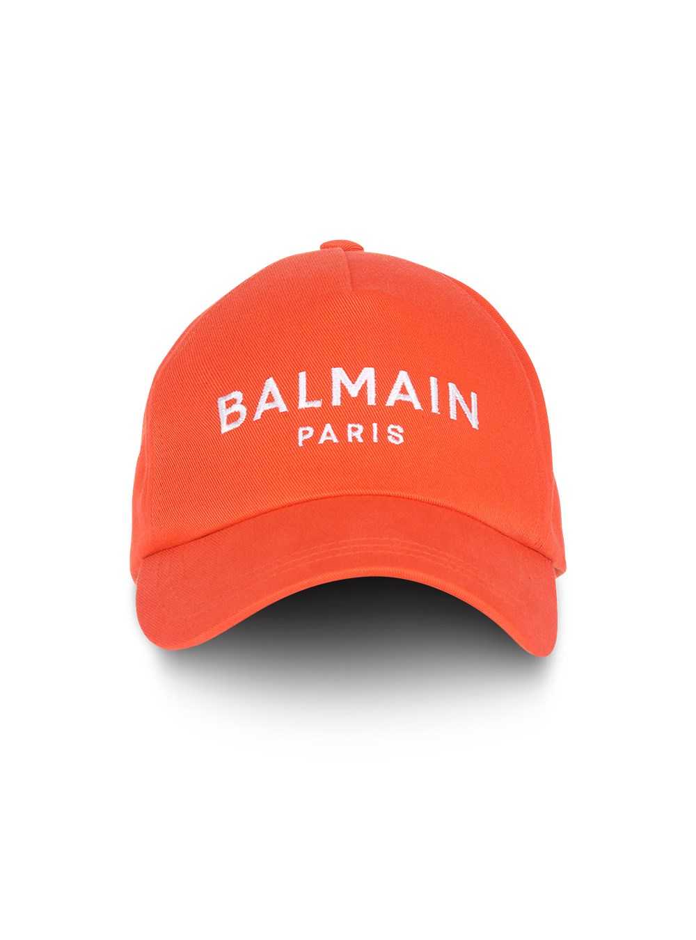 Balmain Cotton Cap With Balmain Logo Orange | GOBLHYP-59