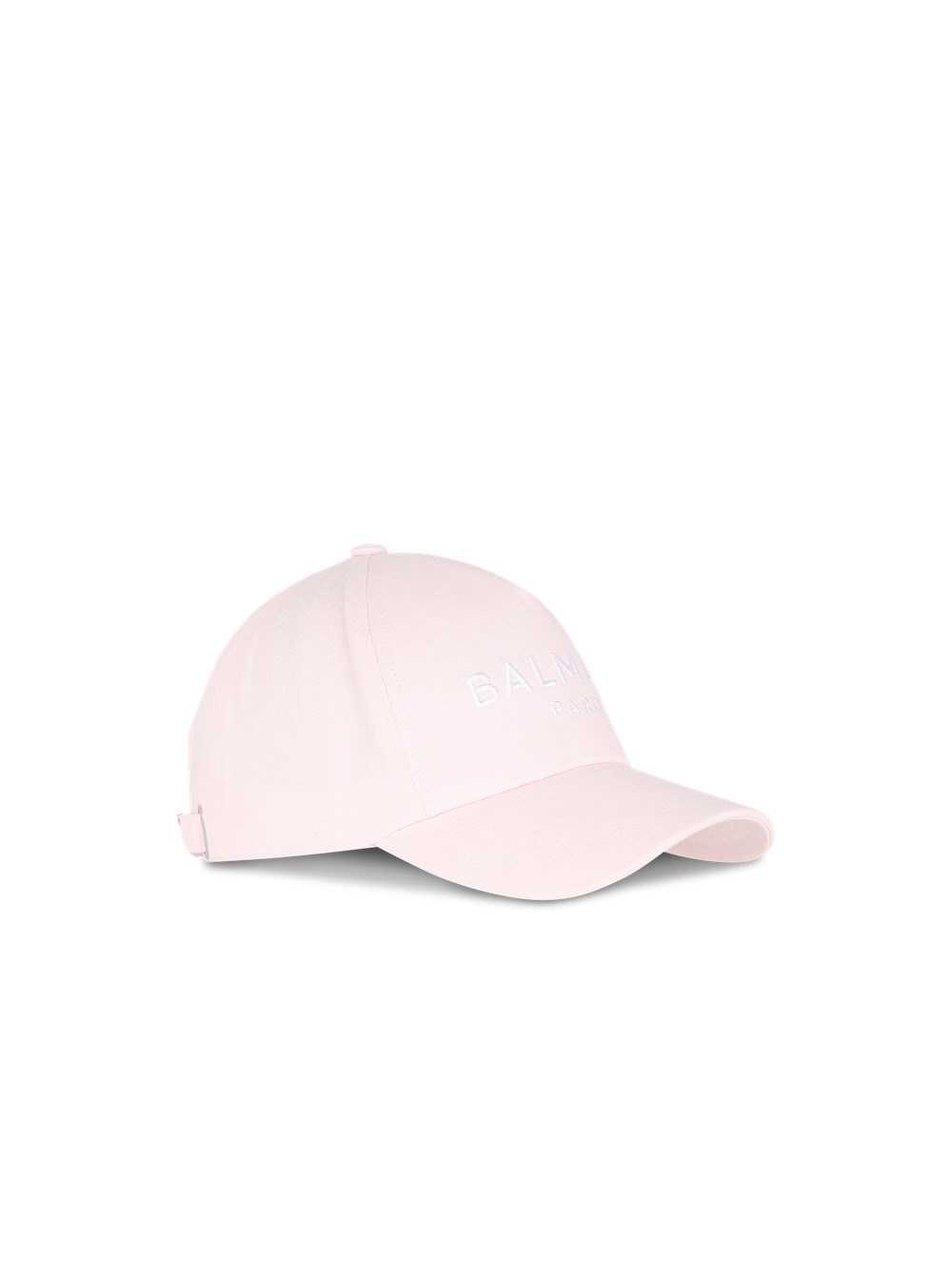 Balmain Cotton Cap With Balmain Logo Pink | JYRITCL-69