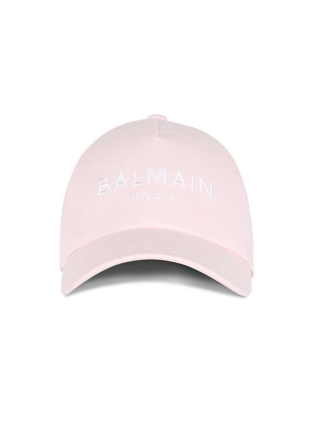 Balmain Cotton Cap With Balmain Logo Pink | JYRITCL-69