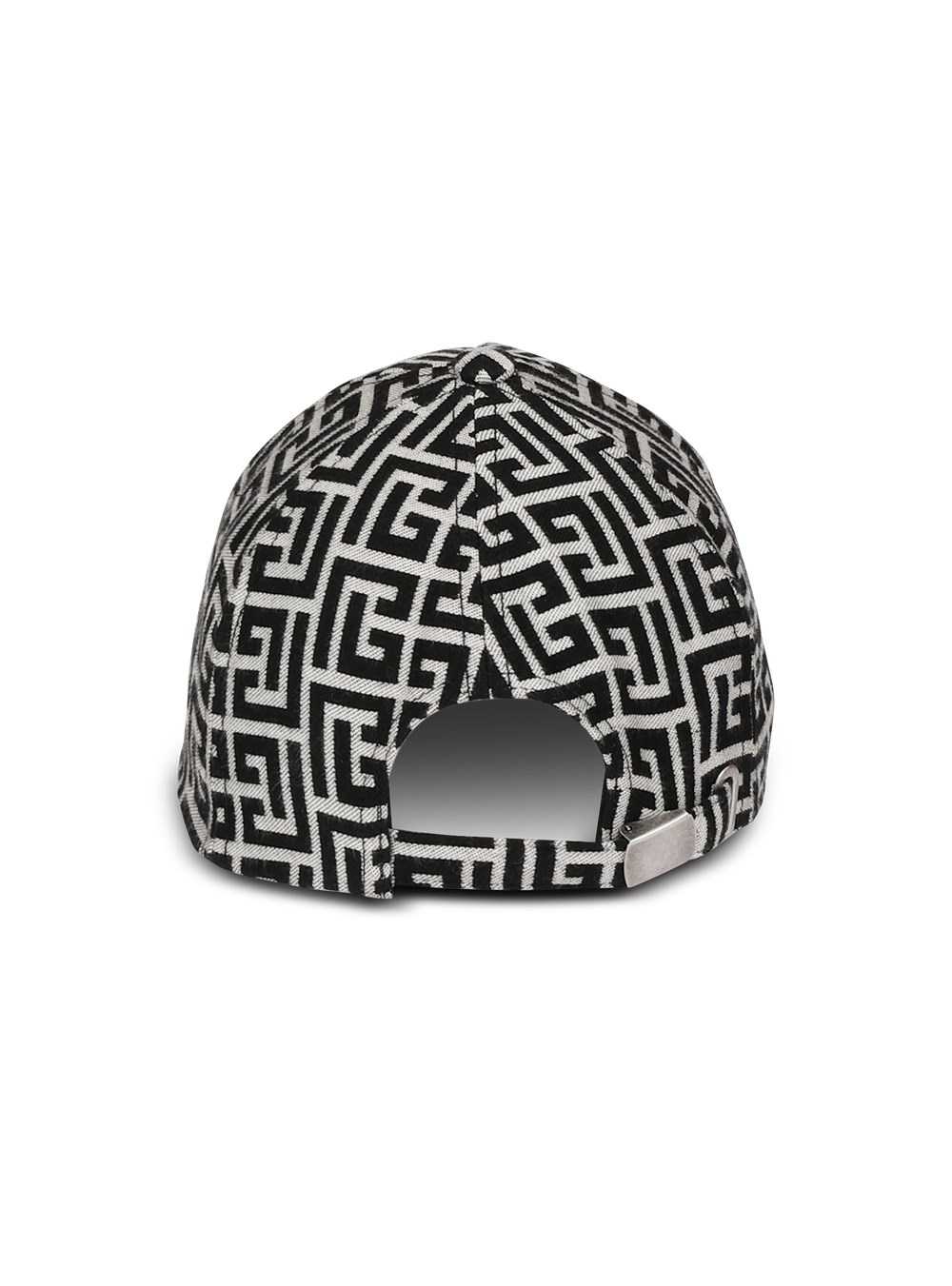 Balmain Cotton Cap With Balmain Monogram Black | GWBJIZA-51